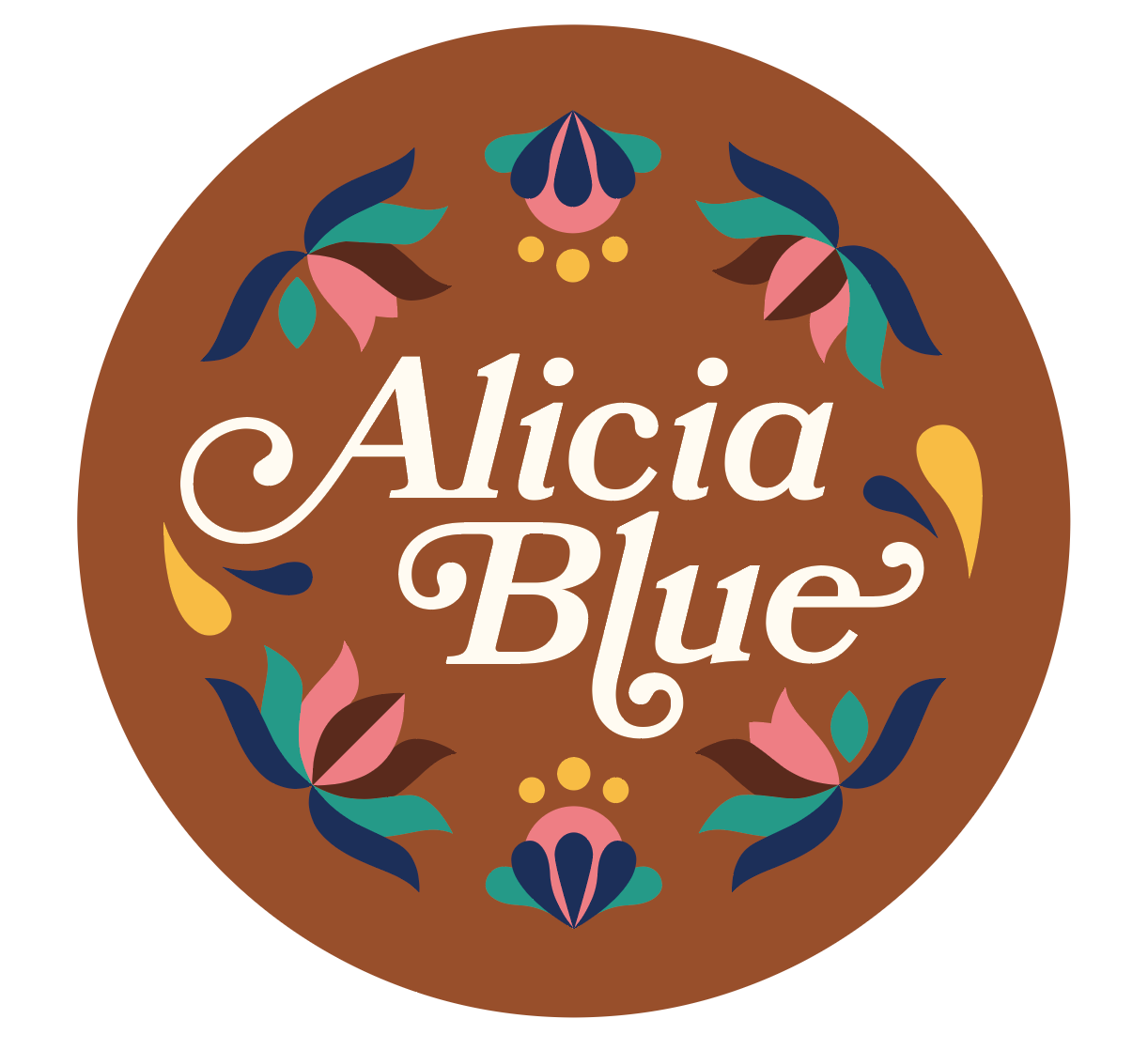 Alicia Blue Button